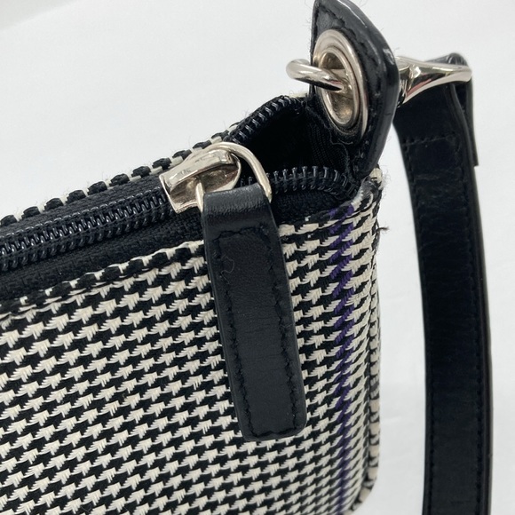 Lauren Ralph Lauren Monogram Houndstooth Canvas Mini Bag - Picture 4 of 7
